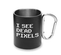 I See Dead Pixels Gamer - Mosquetón de metal con asa para acampar