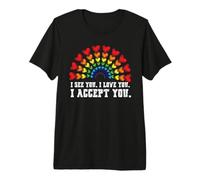 I See I Love You I Accept You LGBTQ Ally Gay Pride Camiseta Premium