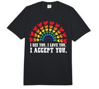 I See I Love You I Accept You LGBTQ Ally Gay Pride Comfort Colors Adult Heavyweight T-Shirt