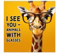 I see you - Animals with glasses (Wall Calendar 2026 12" x 24" / 30 x 60 cm (Open)) CALVENDO 12 Month Wall Calendar