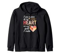 I Sew a Piece of My Heart Into Every Quilt I Make Quilter Sudadera con Capucha