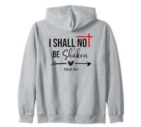 I Shall Not Be Shaken Bible Verse Psalm 16:8 Christian Jesus Sudadera con Capucha