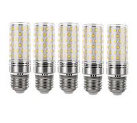 I-SHUNFA E27 Bombillas LED de maíz Blanco natural 4000K 7W AC100-265V Bombilla LED de maíz Reemplazo 70W Bombilla halógena No regulable Bombilla de tornillo de vela pequeña Paquete de 5
