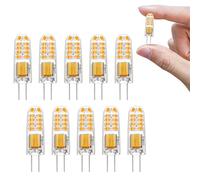 I-SHUNFA G4 1.3W LED bombillas blanco cálido 3000K AC/DC12V 150LM LED bombillas reemplazo g4 15w bombillas halógenas para dormitorio, bajo la iluminación del gabinete, comedor, oficina（ 10 pack）