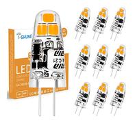 I-SHUNFA Pack de 10 bombillas LED G4 de 1,2 W blanco cálido 3000 K 12 V bombilla LED de repuesto g4 15 W bombillas halógenas para dormitorio, cocina, comedor, oficina