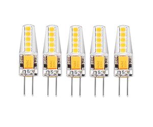 I-SHUNFA Paquete de 5 bombillas LED G4, blanco natural, 4000 K, CA/CC, 12 V, 3 W, 200 lm, bombillas halógenas de repuesto g4 de 20 W, no regulables, sin parpadeo, lámpara base, bombilla led