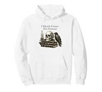 I Silently Correct Your Grammar Skull Raven Funny Teacher Sudadera con Capucha