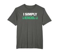 I Simply Excel Camisa para contadores Hoja de cálculo Divertida Camiseta, Hombre Tallas Grandes, Asfalto, 6X Alto