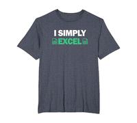 I Simply Excel Camisa para contadores Hoja de cálculo Divertida Camiseta, Hombre Tallas Grandes, Azul Jaspeado, 6X Alto