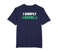 I Simply Excel Camisa para contadores Hoja de cálculo Divertida Camiseta, Hombre Tallas Grandes, Azul Marino, 6X Alto