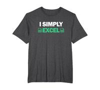 I Simply Excel Camisa para contadores Hoja de cálculo Divertida Camiseta, Hombre Tallas Grandes, Jaspeado Oscuro, 6X Alto