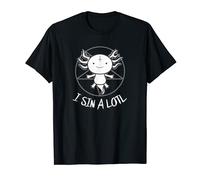 I Sin A Lotl Hail Satan Pentagram Axolotl Sinner Camiseta