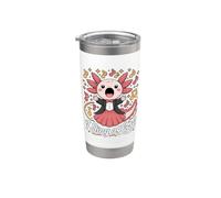 I Sing A Lotl, Cute Axolotl Singing Vaso térmico de acero inoxidable de doble pared