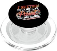 I Sketch The Game Plan and Paint The Victory Dance PopSockets PopGrip para MagSafe