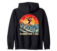 I ski Therefore I Am Sudadera con Capucha