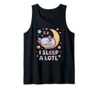 I Sleep A Lotl Cute Axolotl Girl Camiseta sin Mangas