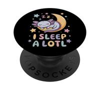 I Sleep A Lotl Cute Axolotl Girl PopSockets PopGrip Adhesivo