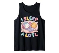 I Sleep A Lotl, Cute Axolotl Sleeping Camiseta sin Mangas