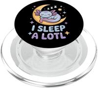 I Sleep A Lotl, Cute Axolotl Sleeping PopSockets PopGrip para MagSafe