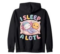 I Sleep A Lotl, Cute Axolotl Sleeping Sudadera con Capucha