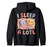 I Sleep A Lotl, Cute Axolotl Sleeping Sudadera con Capucha
