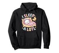 I Sleep A Lotl, Cute Axolotl Sleeping Sudadera con Capucha