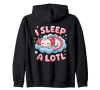 I Sleep A Lotl, Cute Axolotl Sleeping Sudadera con Capucha