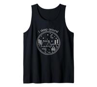 I Sleep Around Funny Minimalistic Art Camping & Hiking Camiseta sin Mangas