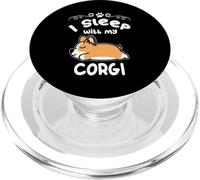 I Sleep with My Corgi Dog Sleeping Puppy Dogs Lovers PopSockets PopGrip para MagSafe