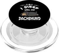 I Sleep with My Dachshund Dog Sleeping Puppy Dogs Lovers PopSockets PopGrip para MagSafe