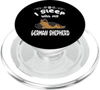 I Sleep with My German Shepherd Dog Sleeping Puppy Dogs PopSockets PopGrip para MagSafe
