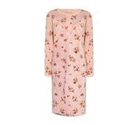 i-Smalls - Camisón de forro polar térmico súper suave de manga larga para mujer, diseño floral, melocotón, M