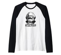 I Smell Capitalists, Karl Marx, Comunismo, Marx Camiseta Manga Raglan