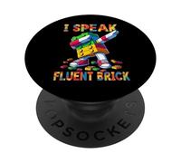 I Speak Fluent Brick Funny Blocks Master Builder Dabbing PopSockets PopGrip Adhesivo