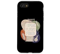 I Speak Fluent Fiber Funny Weaver Knitting Yarn Craft Carcasa para iPhone SE (2020) / 7/8
