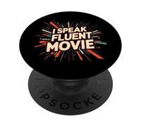 I Speak Fluent Movie Film Lover Cinema Fan Design PopSockets PopGrip Adhesivo
