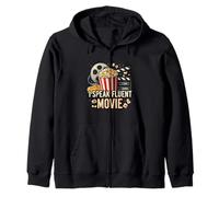 I Speak Fluent Movie Popcorn Film Lover Cinema Fan Sudadera con Capucha
