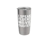 I Speak Fluent Movie Quotes - Funny Dichos Películas para amantes del cine Vaso térmico de acero inoxidable de doble pared