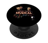 I Speak Fluent Musical Theater Broadway Show Design PopSockets PopGrip Adhesivo