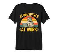 I Speak Fluent Prompt AI Tech Geek Retro Robot Programador Camiseta Premium