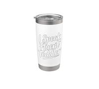 I Speak Fluent Toddler Vaso térmico de acero inoxidable de doble pared