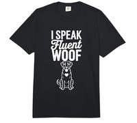 I Speak Fluent Woof Funny Dog Sitter Entrenamiento de Perros Comfort Colors Adult Heavyweight T-Shirt