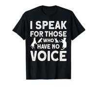 I Speak For Those Who Have No Voice Animal Rescue Camiseta gráfica económica, Hombre, Negro, L