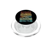 I Speak Four Languages: English Sarcasm Profanity Facts PopSockets PopGrip para MagSafe