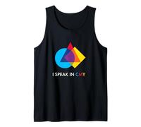 I Speak In CMYK Color Theory Imprenta Diseñador Gráfico Camiseta sin Mangas