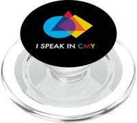 I Speak In CMYK Color Theory Imprenta Diseñador Gráfico PopSockets PopGrip para MagSafe