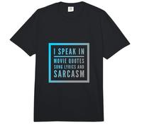 I Speak In Movie Quotes Letras De Canciones Y Cita De Sarcasmo Divertida Comfort Colors Adult Heavyweight T-Shirt
