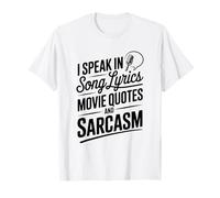 I Speak in Song Lyrics Citas de películas y Humor Sarcasmo Camiseta