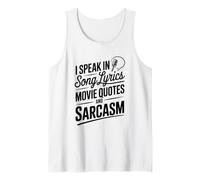 I Speak in Song Lyrics Citas de películas y Humor Sarcasmo Camiseta sin Mangas
