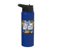 I Spend My Free Time with Hoes and Dirt Bags Gardening Funny Stainless Steel Insulated Water Bottle